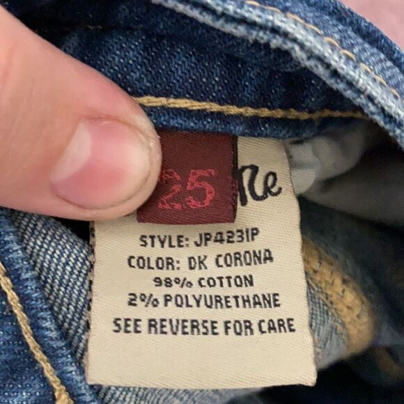 Miss Me Embellished Blue Denim Distressed Print Design Shorts Boho - Picture 9 of 14